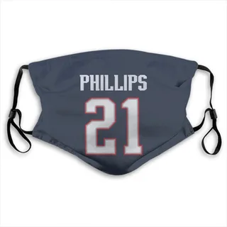 Adrian Phillips New England Patriots Jersey Name & Number Face Mask - Navy