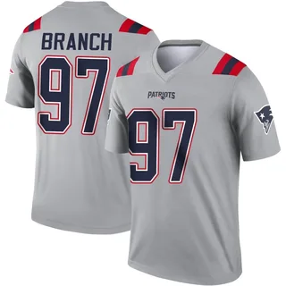 Alan Branch Men's New England Patriots Inverted Jersey - Legend Gray