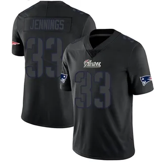 Anfernee Jennings Men's New England Patriots Nike Jersey - Limited Black Impact