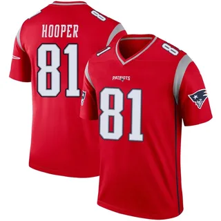 Austin Hooper Men's New England Patriots Nike Inverted Jersey - Legend Red