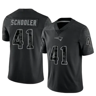 Brenden Schooler Men's New England Patriots Reflective Jersey - Limited Black