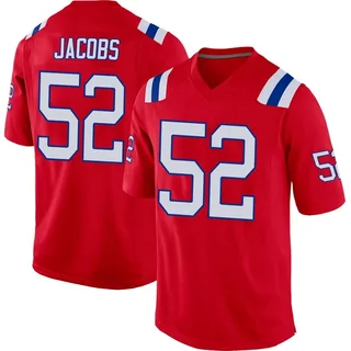 Curtis Jacobs Men's New England Patriots Nike Alternate Jersey - Game Red