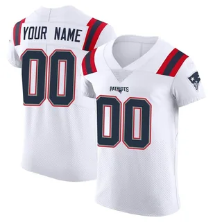 Custom Men's New England Patriots Nike Vapor Untouchable Jersey - Elite White