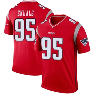 Daniel Ekuale Men's New England Patriots Nike Inverted Jersey - Legend Red