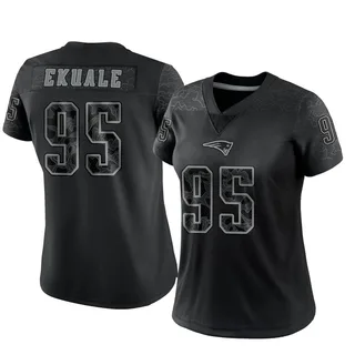 Daniel Ekuale Women's New England Patriots Nike Reflective Jersey - Limited Black