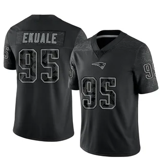 Daniel Ekuale Youth New England Patriots Nike Reflective Jersey - Limited Black