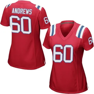 David Andrews Women's New England Patriots Nike Alternate Jersey - Game Red