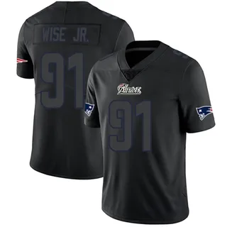 Deatrich Wise Jr. Men's New England Patriots Nike Jersey - Limited Black Impact