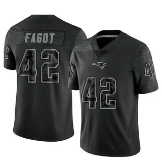 Diego Fagot Youth New England Patriots Nike Reflective Jersey - Limited Black