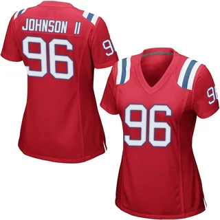 Eric Johnson II Women's New England Patriots Nike Alternate Jersey - Game Red