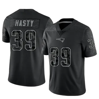 JaMycal Hasty Youth New England Patriots Nike Reflective Jersey - Limited Black