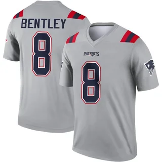 Ja'Whaun Bentley Men's New England Patriots Inverted Jersey - Legend Gray