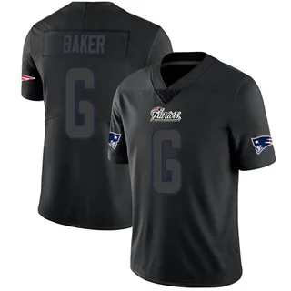 Javon Baker Men's New England Patriots Nike Jersey - Limited Black Impact