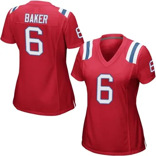 Javon Baker Women's New England Patriots Nike Alternate Jersey - Game Red