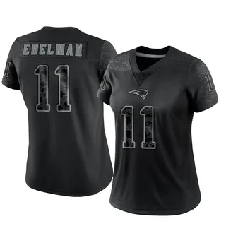 Julian Edelman Women's New England Patriots Nike Reflective Jersey - Limited Black