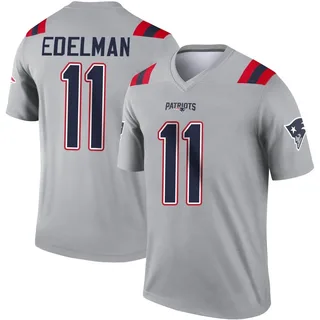 Julian Edelman Youth New England Patriots Nike Inverted Jersey - Legend Gray