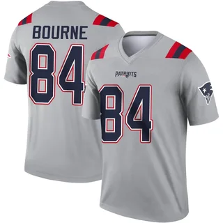 Kendrick Bourne Men's New England Patriots Inverted Jersey - Legend Gray