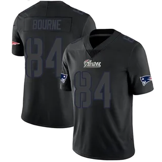 Kendrick Bourne Youth New England Patriots Nike Jersey - Limited Black Impact