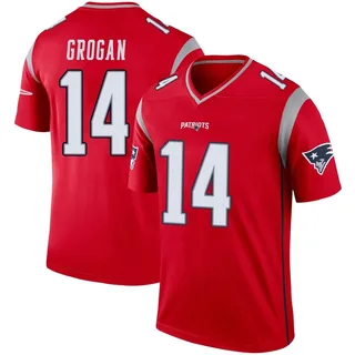 Steve Grogan Youth New England Patriots Nike Inverted Jersey - Legend Red