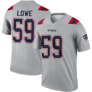 Vederian Lowe Youth New England Patriots Nike Inverted Jersey - Legend Gray