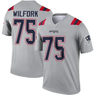 Vince Wilfork Men's New England Patriots Inverted Jersey - Legend Gray